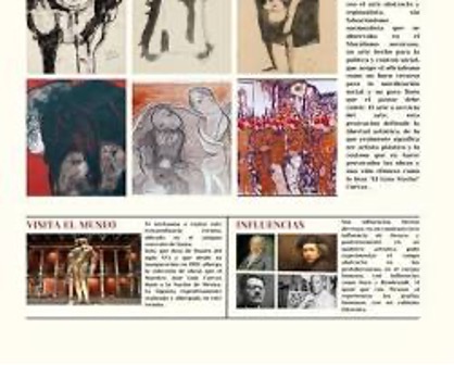 Material de exposición sobre la obra e influencias de José Luis Cuevas